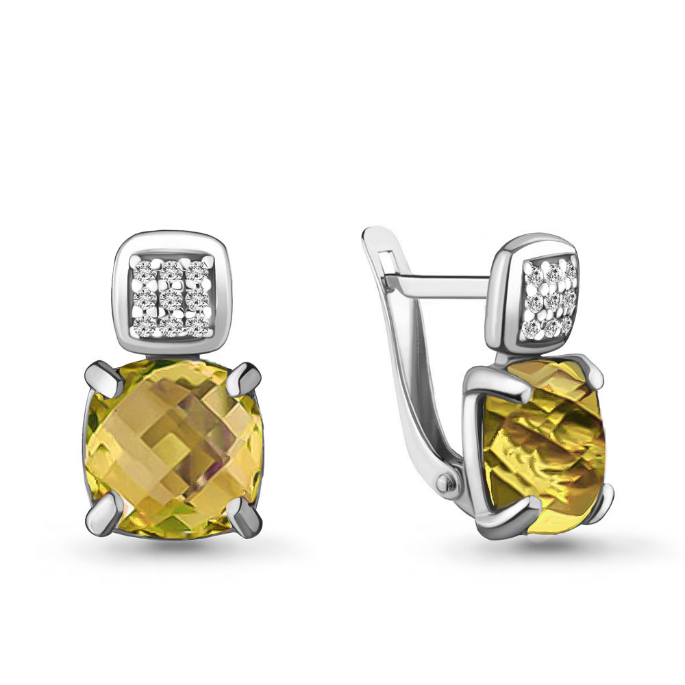 

Серьги из серебра с кварцем Aquamarine 4477411А_925_р, 4477411А_925_р