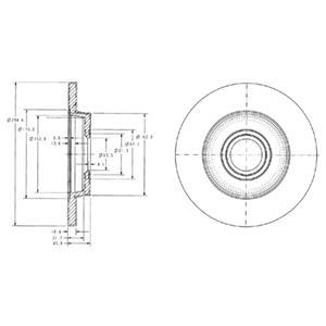 Диск тормозной DELPHI BG3416 VW T4 задний комплект