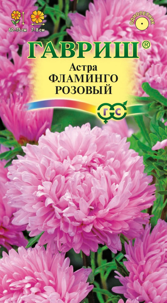 

Семена, Гавриш, Астра Фламинго розовый, пионовидная, 10 упаковок по 0,3 грамма