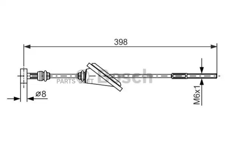 BOSCH Трос ручного тормоза BOSCH 1987477985