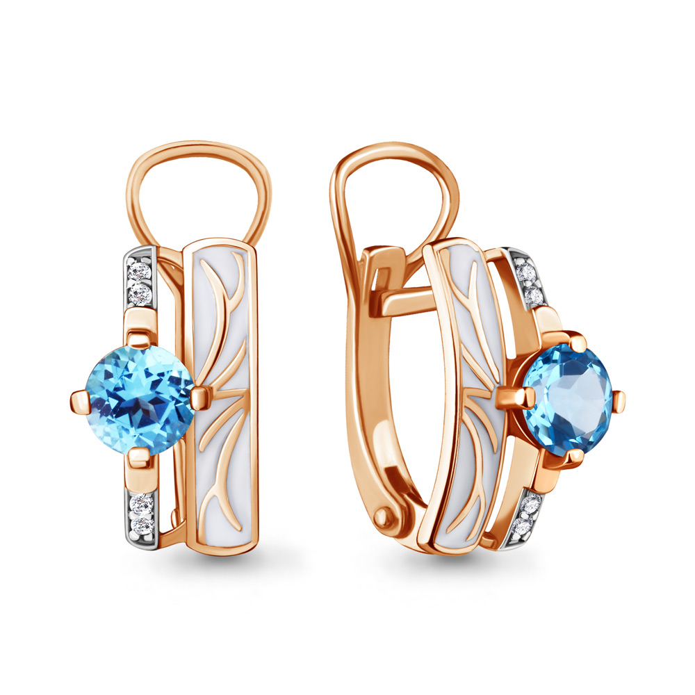 

Серьги из серебра с топазом Aquamarine 4463905А_925_з, 4463905А_925_з
