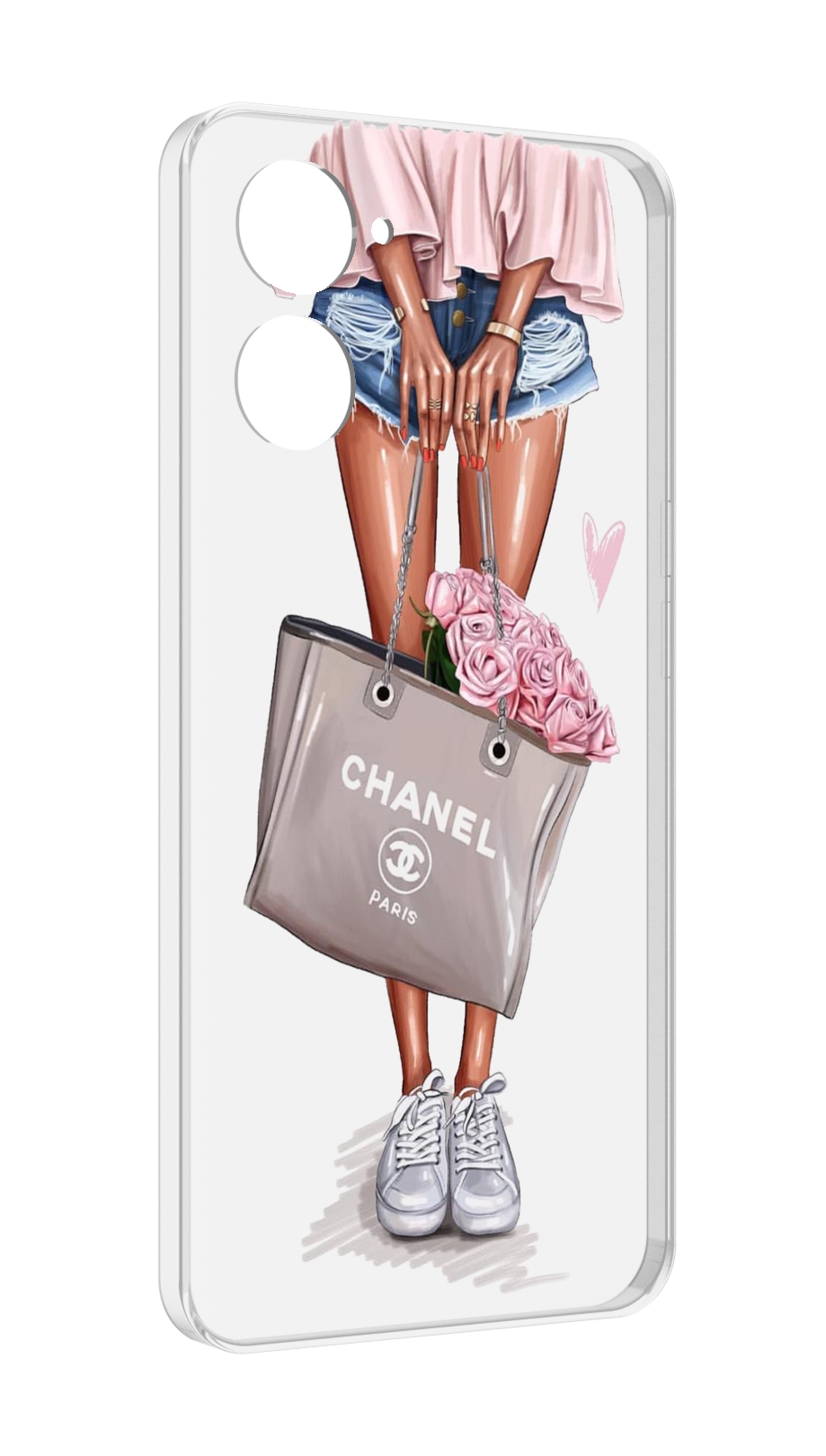 

Чехол MyPads Девушка-с-сумкой женский для Realme 10S противоударный, Tocco
