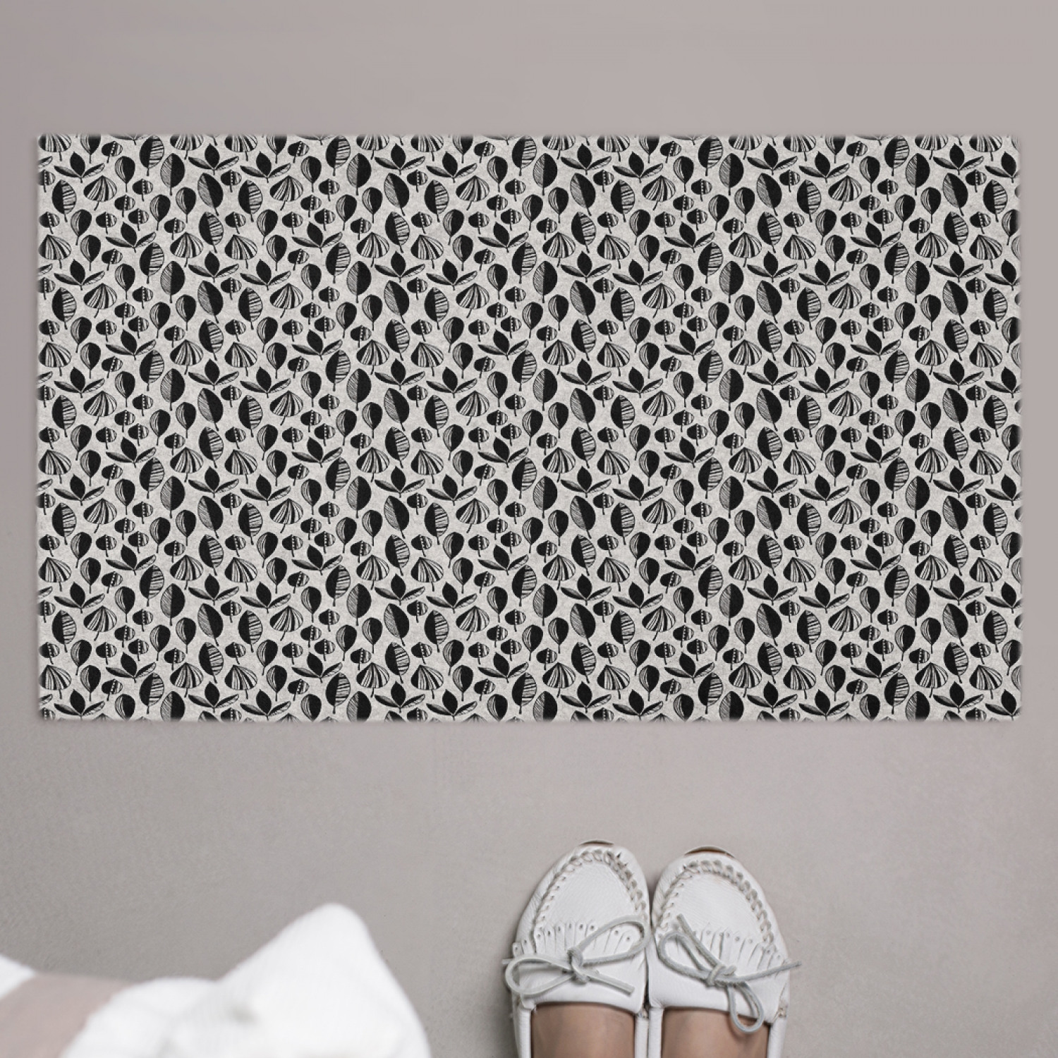 фото Придверный коврик joyarty "декоративный биколор" резиновая основа 75x45 см