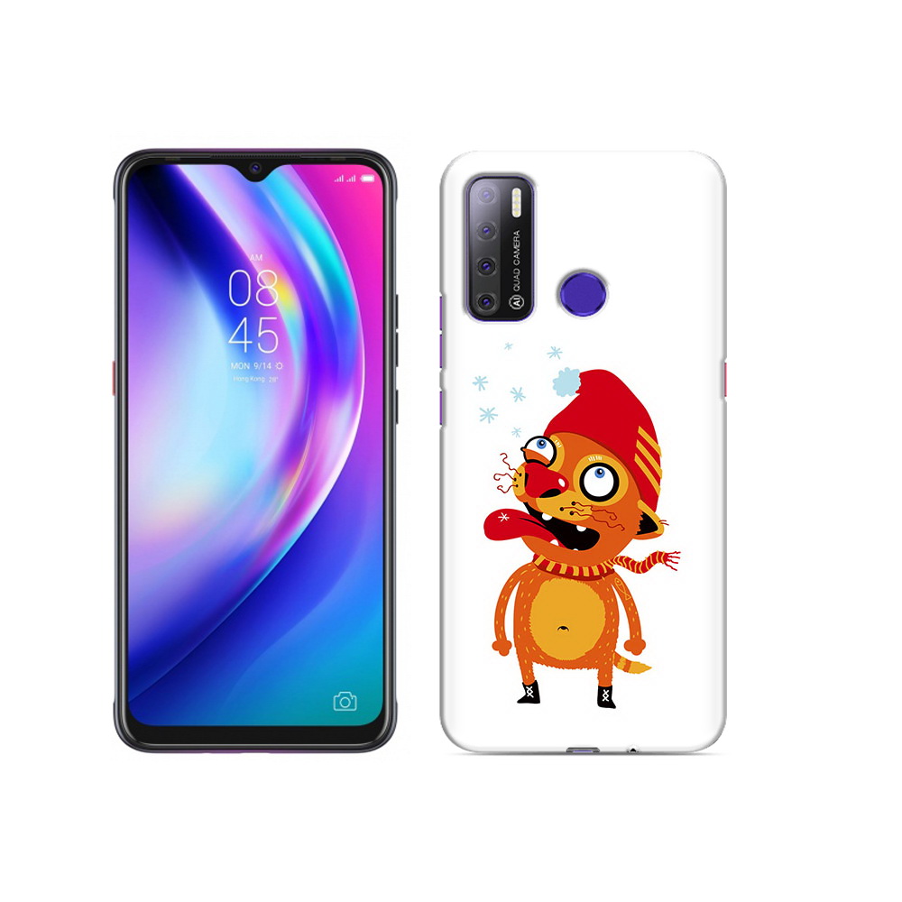 

Чехол MyPads Tocco для Tecno Pouvoir 4 Зимний кот, Прозрачный, Tocco