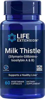 Витамины и минералы для спортсменов Life Extension European Milk Thistle Расторопша 60 кап