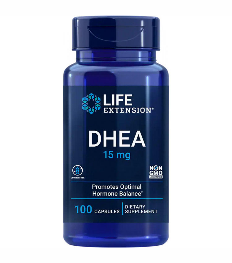 Витамины и минералы для спортсменов Life Extension DHEA ДГЭА 15 мг 100 капсул