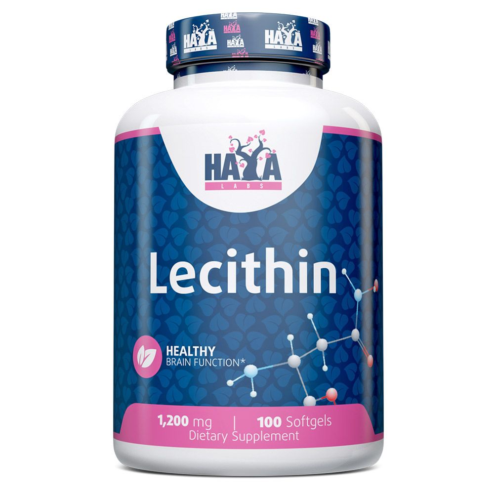 Витамины и минералы для спортсменов Haya Labs Lecithin Лецитин 1200 мг 100 мягк. капсул