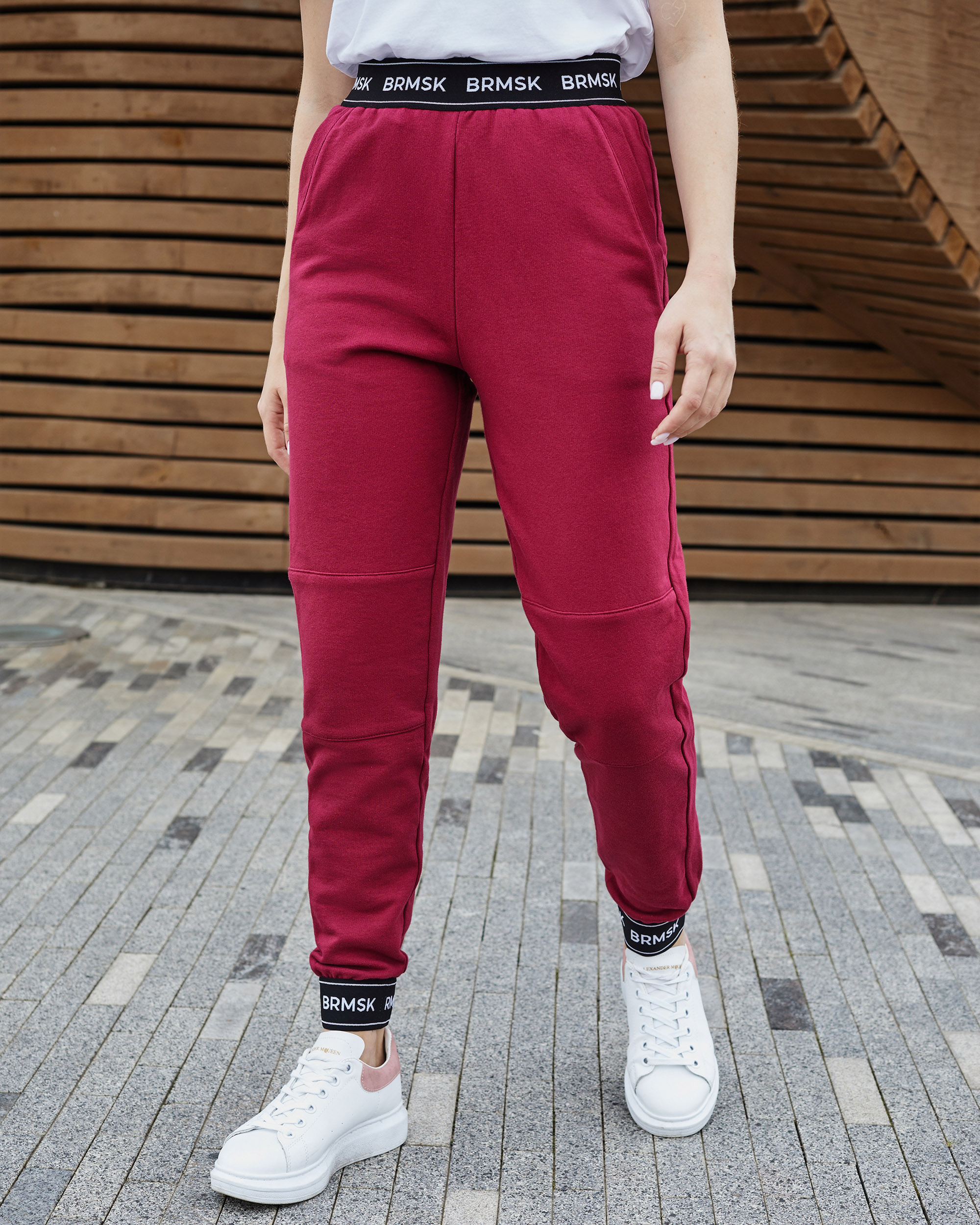 фото Брюки женские barmariska brmsk красные 40-42