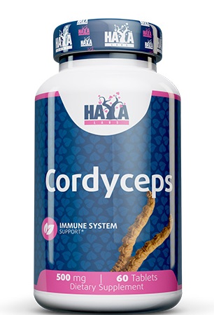 Витамины и минералы для спортсменов Haya Labs Cordyceps Кордицепс 500 мг 60 таблеток