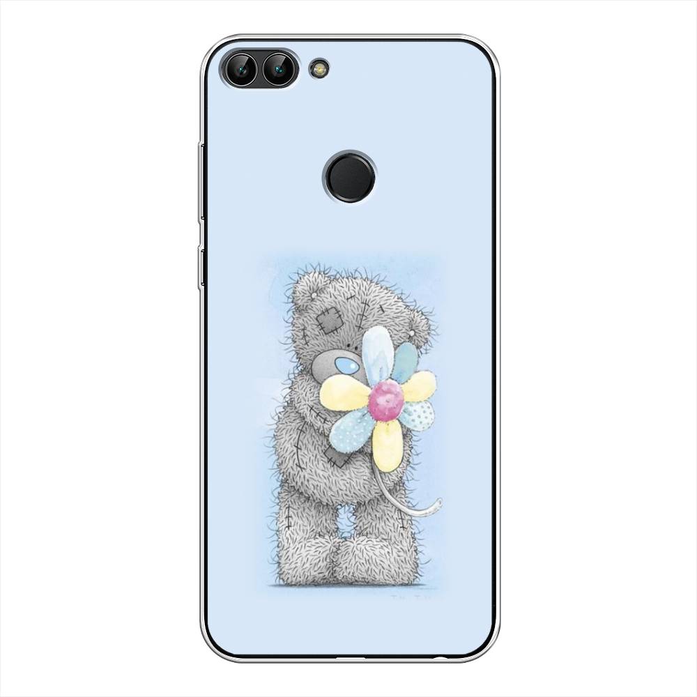 

Чехол Awog на Huawei Y9 2018 "Me to you с ромашкой", Голубой;серый;желтый, 64950-2
