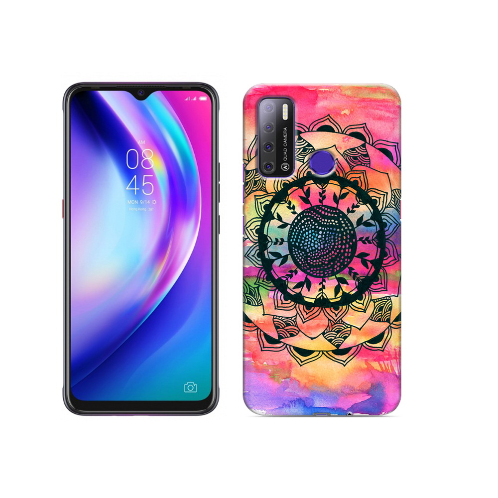 

Чехол MyPads Tocco для Tecno Pouvoir 4 яркая абстракция круглый цветок, Прозрачный, Tocco