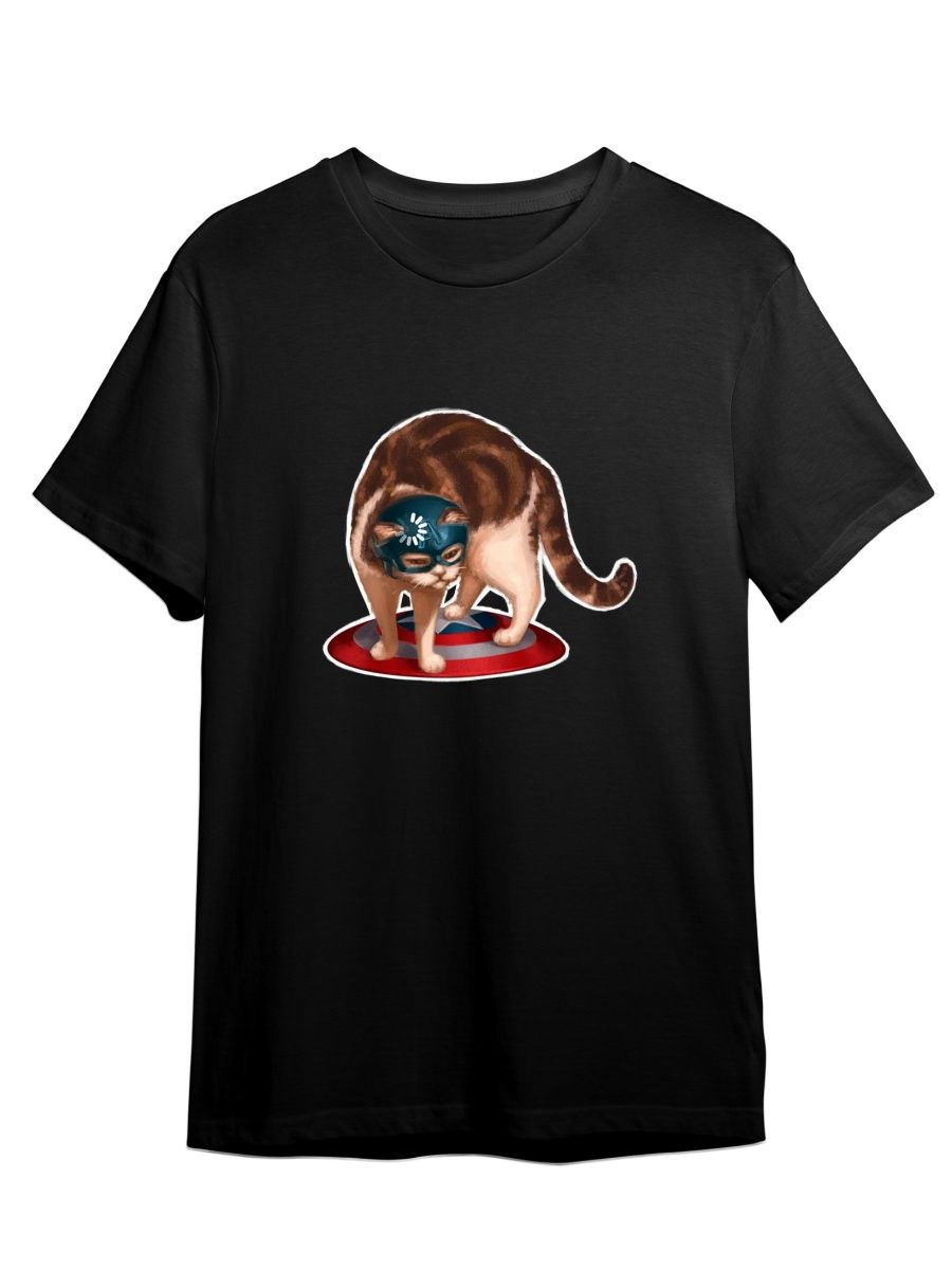 

Футболка унисекс СувенирShop Marvel/Кот/Капитан Америка 29 черная 5XL, Черный, "Marvel/Кот/Капитан Америка" 29