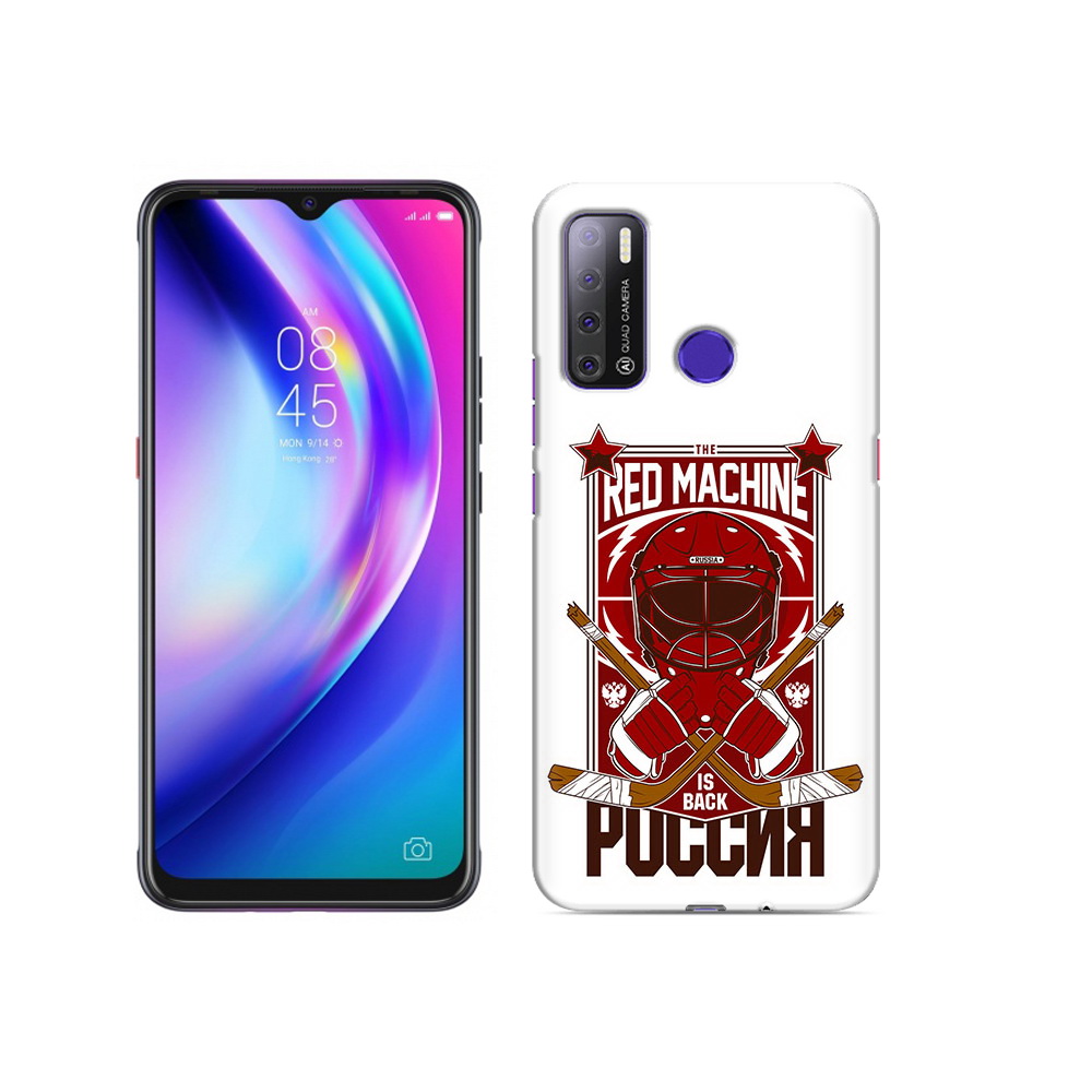 

Чехол MyPads Tocco для Tecno Pouvoir 4 хоккей россия, Прозрачный, Tocco