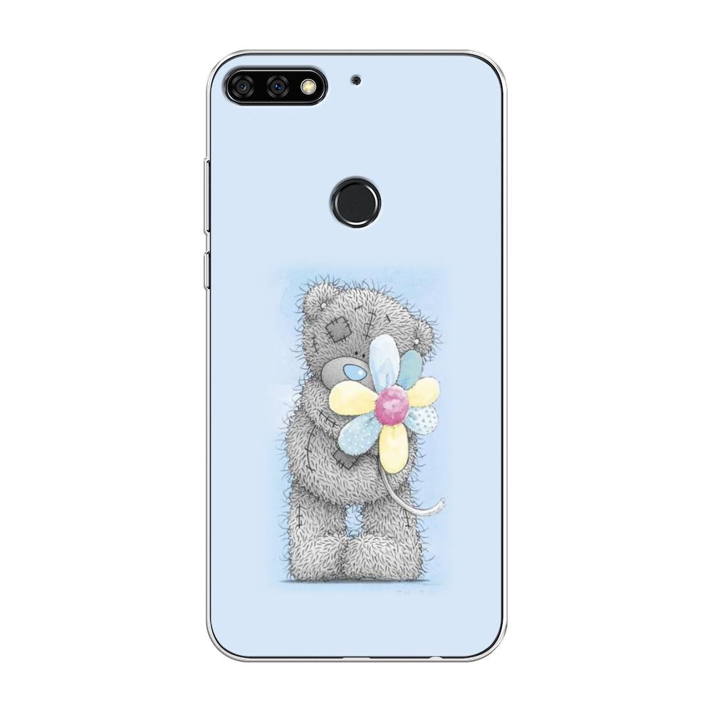 

Чехол Awog на Honor 7C Pro "Me to you с ромашкой", Голубой;серый;желтый, 65550-2