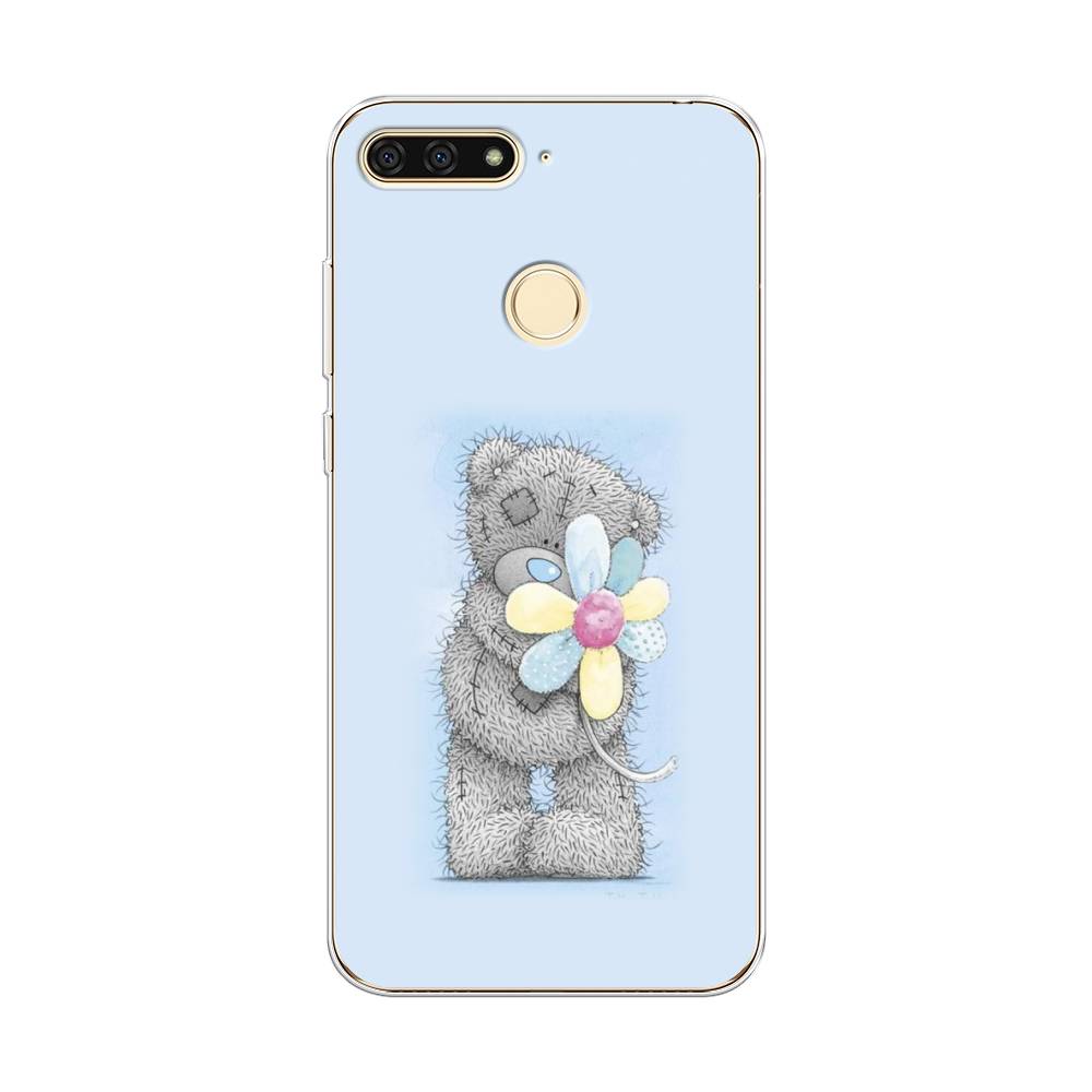 

Чехол Awog на Honor 7C "Me to you с ромашкой", Голубой;серый;желтый, 64550-2