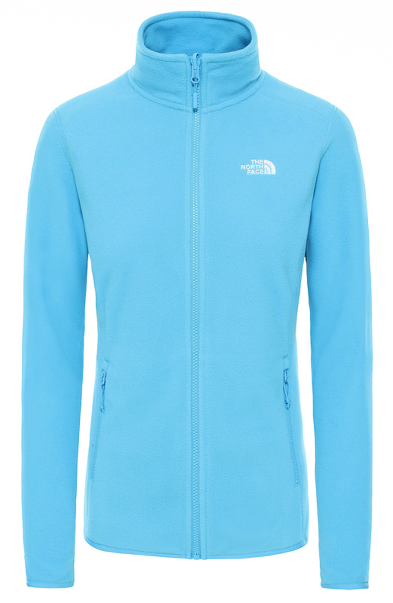 фото Толстовка женская the north face 100 glacier full zip голубая xl