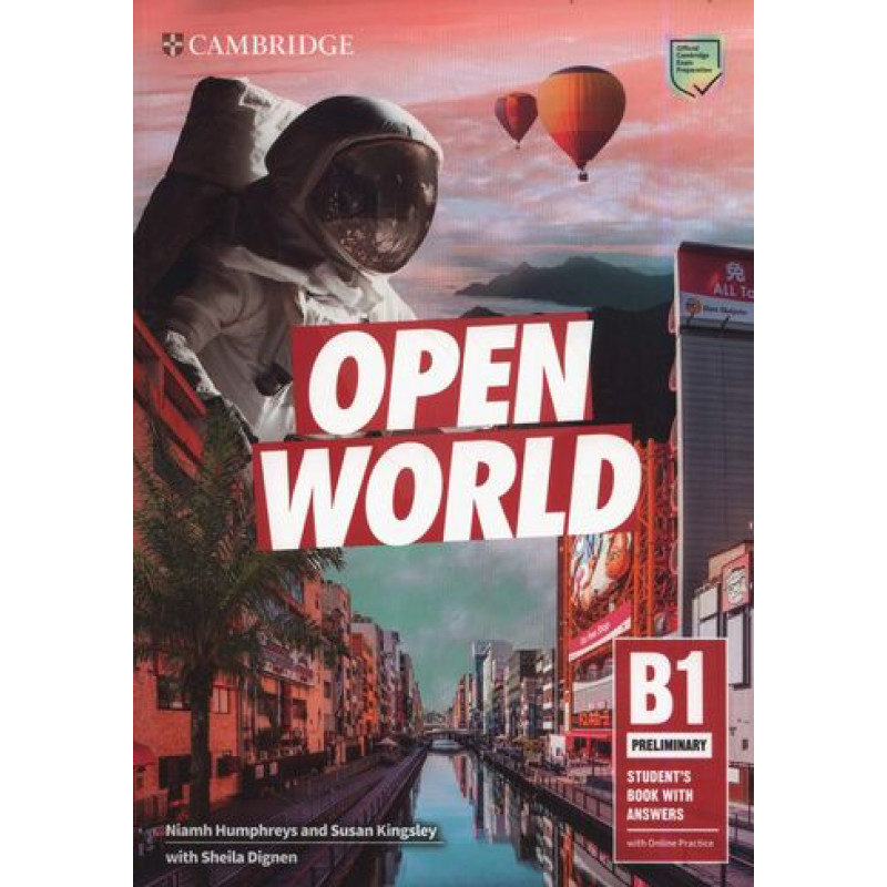 фото Книга open world. b1 preliminary. students book with answers + online practice cambridge audio