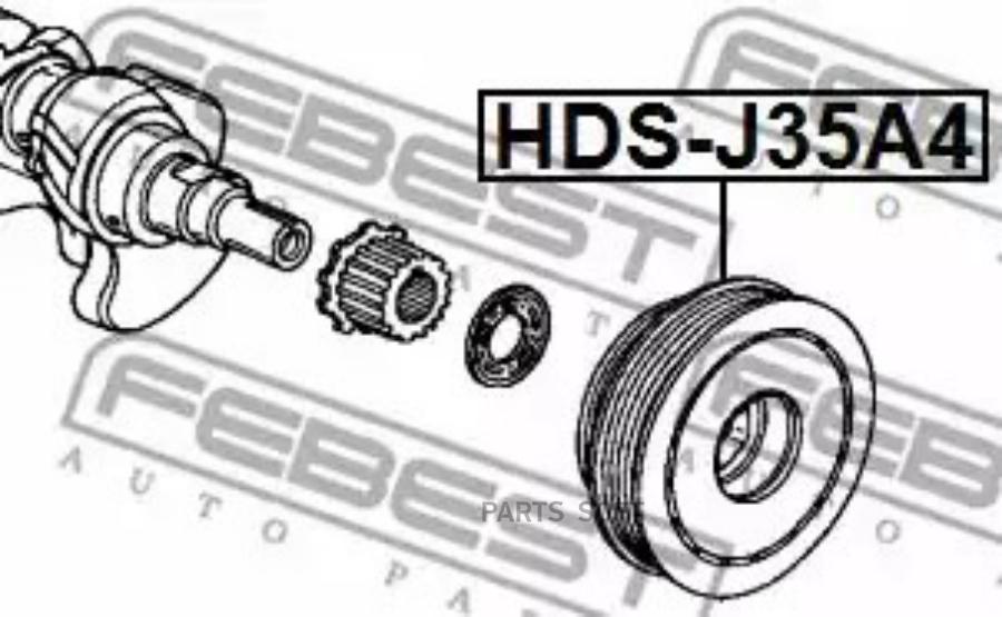 

FEBEST Шкив коленвала j35a4 FEBEST HDS-J35A4, Красный