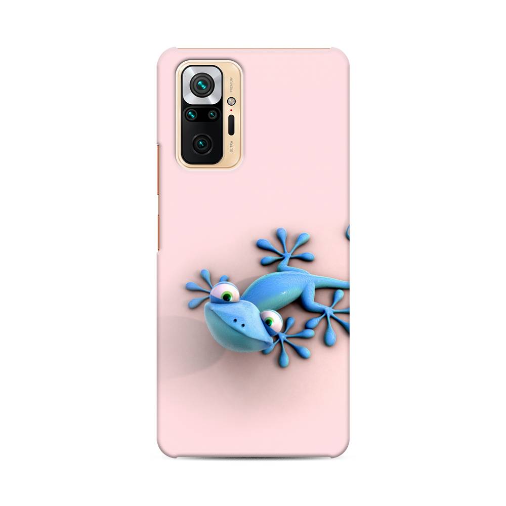 фото Пластиковый чехол "голубая ящерка" на xiaomi redmi note 10 pro awog