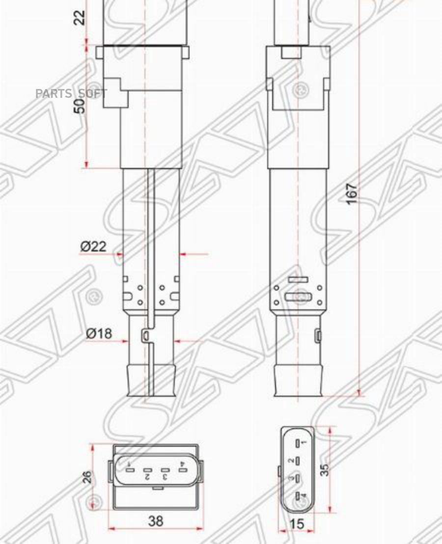 Катушка Зажигания Vag A3/Q7/Tt/Supeb Ii/Golf V/Passat Vi/Vii/Touareg/Cayenne Sat арт. ST-0