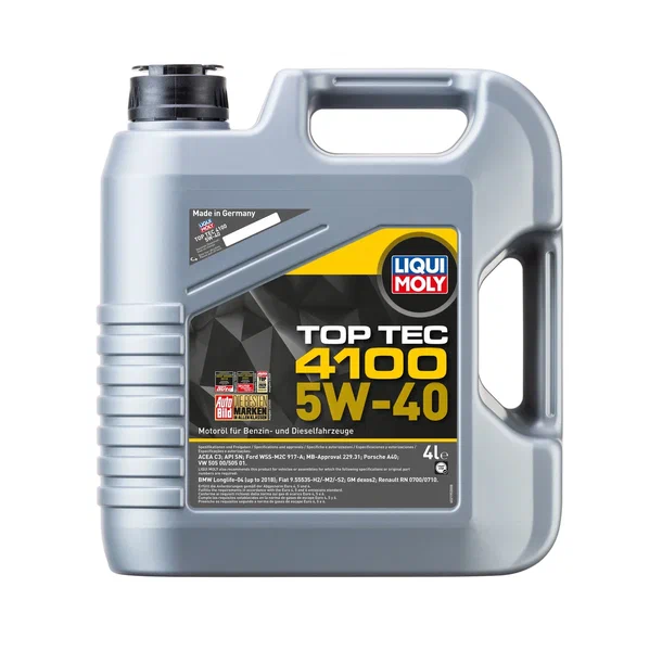 Моторное масло Liqui Moly TOP TEC 4100 5W-40 НС-синтетическое, 4 литра