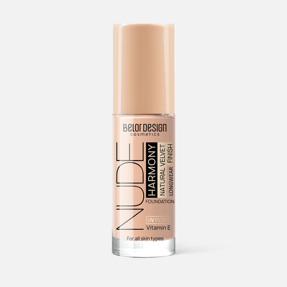 Тональный крем для лица BelorDesign Nude Harmony, тон 203 Medium beige тональный крем для лица loreal alliance perfect nude тон 4 5 medium 30 мл