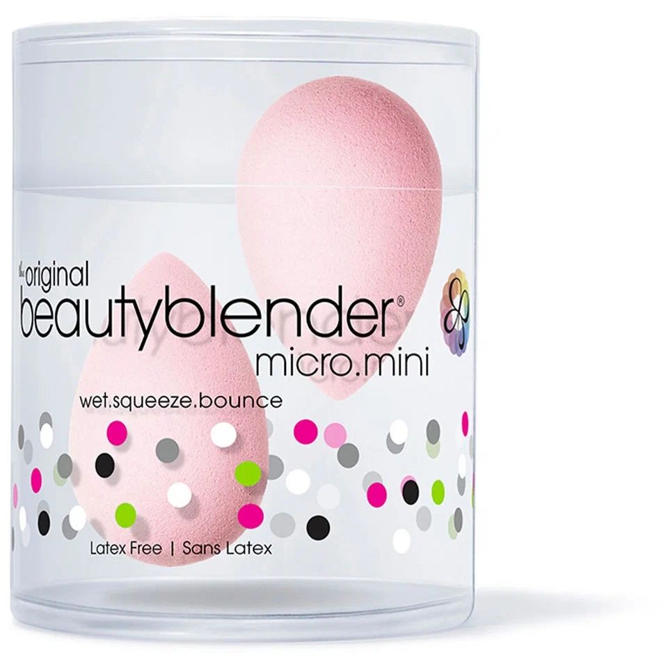 beauty blender спонжи beautyblender micro mini correct four Спонж для макияжа beautyblender micro.mini bubble Светло-розовый 2 шт