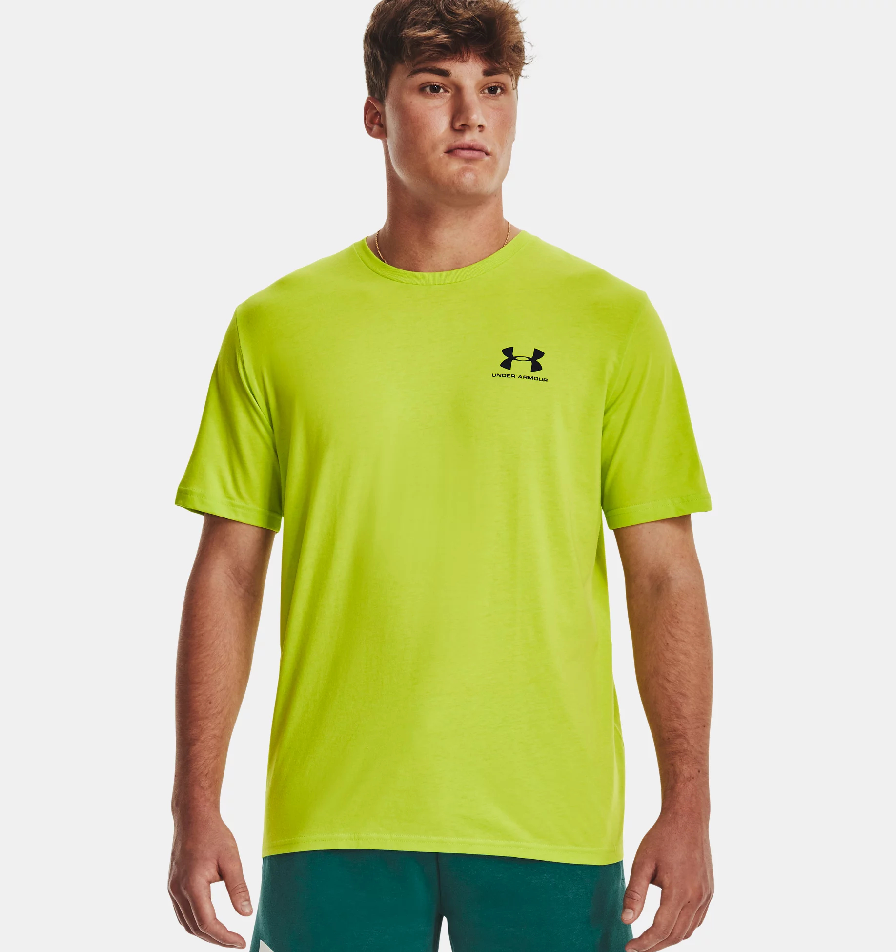 Футболка мужская Under Armour Sportstyle Left Chest SS желтая MD INT