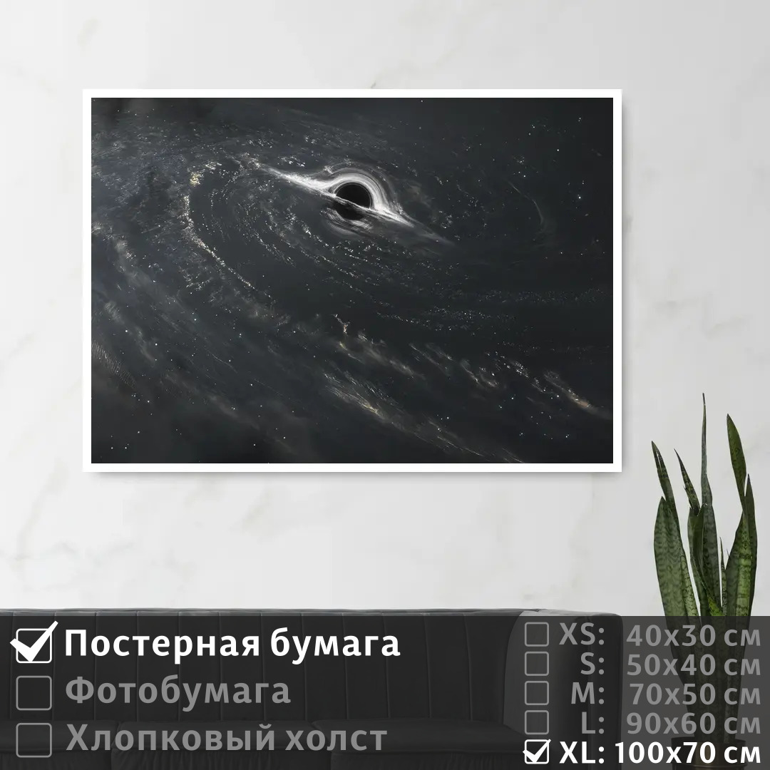 

Постер на стену ПолиЦентр Черная дыра в космическом пространстве 100х70 см, ЧернаяДыраВКосмическомПространстве1