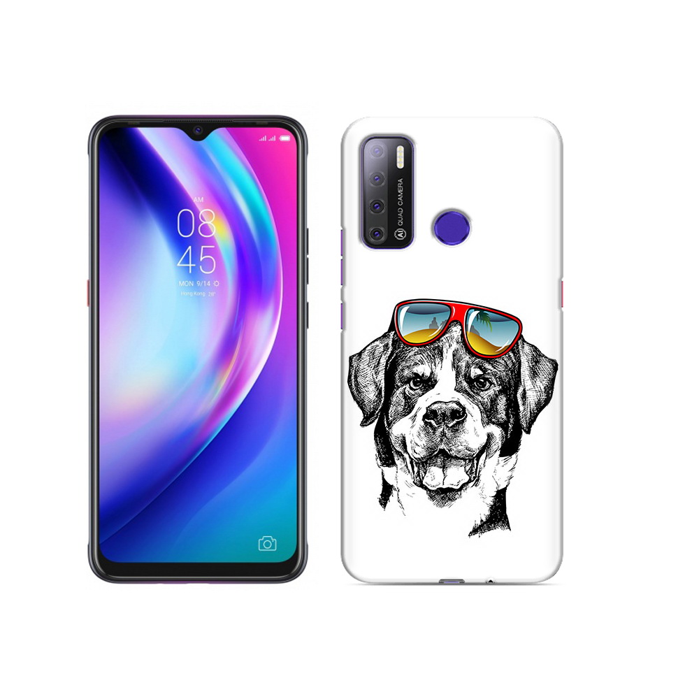 

Чехол MyPads Tocco для Tecno Pouvoir 4 счастливая собака, Прозрачный, Tocco