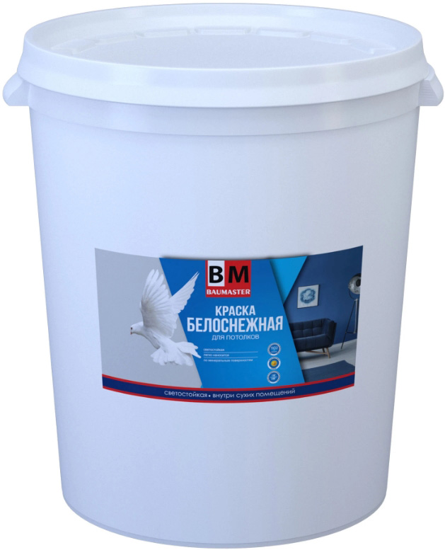 

BAUMASTER Белоснежная краска для потолков ВД-АК-2180 (45кг)