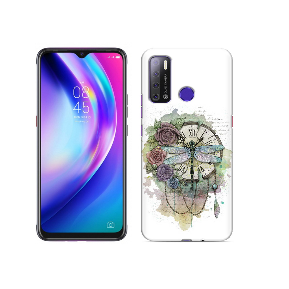 

Чехол MyPads Tocco для Tecno Pouvoir 4 старинные часы в цветах, Прозрачный, Tocco