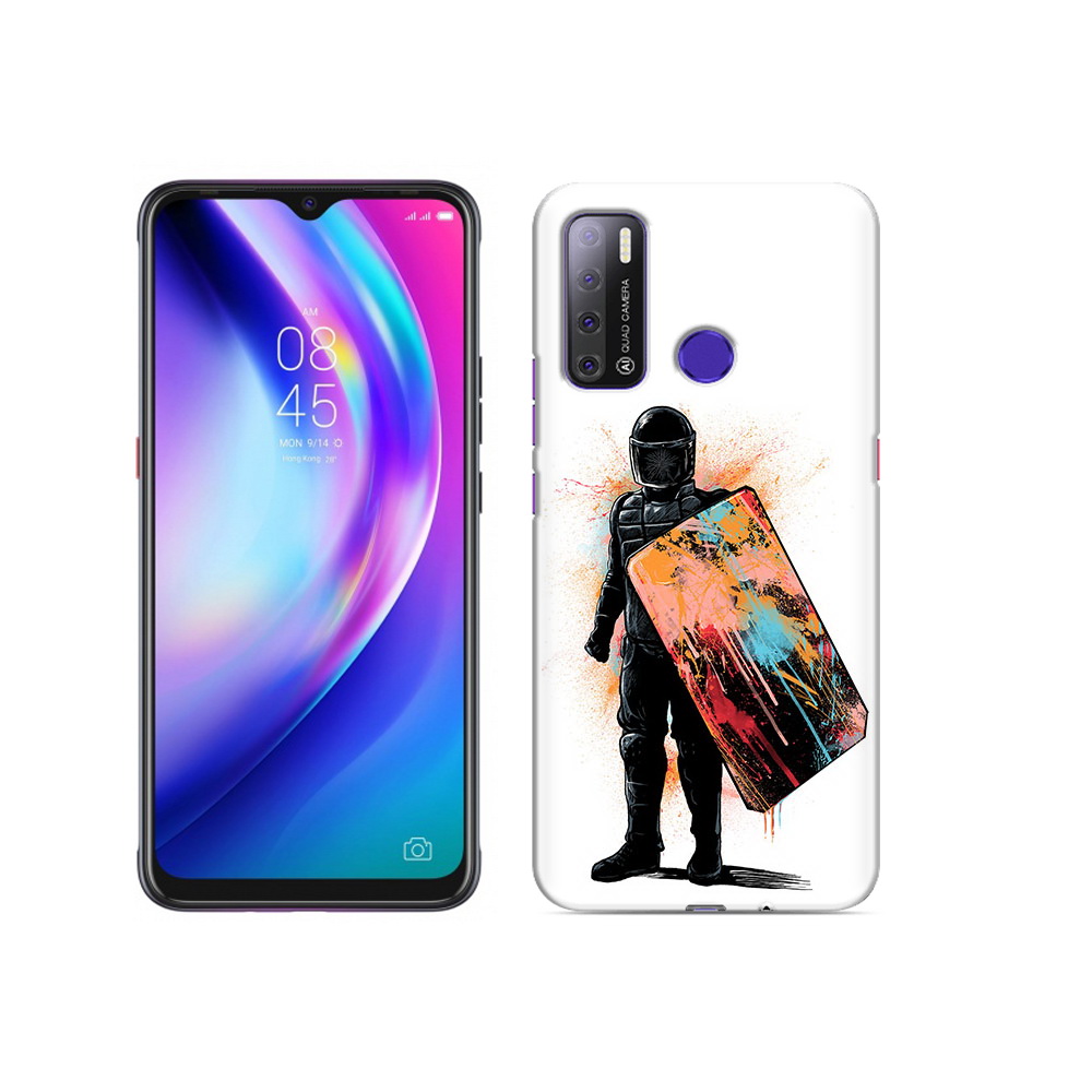 

Чехол MyPads Tocco для Tecno Pouvoir 4 солдат с красочным щитом, Прозрачный, Tocco