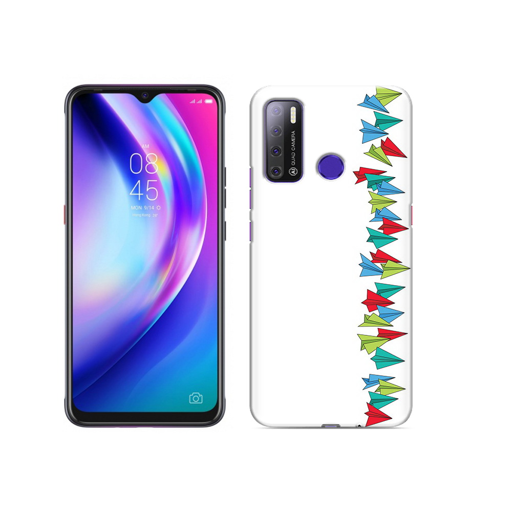 

Чехол MyPads Tocco для Tecno Pouvoir 4 самолетики из листочков, Прозрачный, Tocco