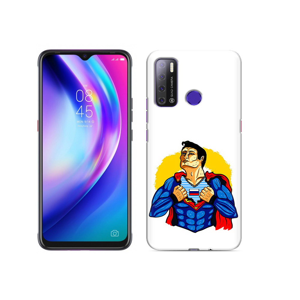 

Чехол MyPads Tocco для Tecno Pouvoir 4 русский супермен, Прозрачный, Tocco