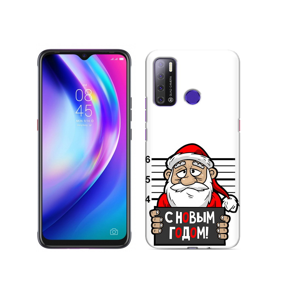 

Чехол MyPads Tocco для Tecno Pouvoir 4 ДМ с новым годом заключенный, Прозрачный, Tocco