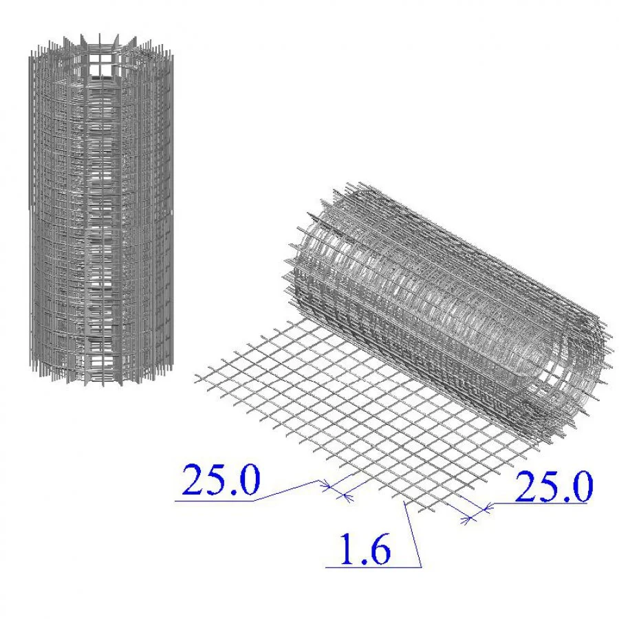 фото Сетка сварная оцинкованная 1,6 мм 25х25 мм (рулон 1х25 м) ту nobrand