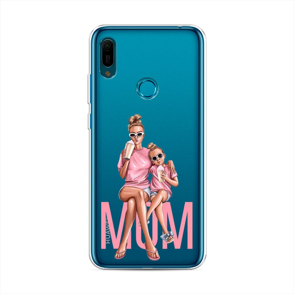 

Чехол Awog на Huawei Y6 2019 "Lovely mom", Синий;бежевый;розовый, 68650-7