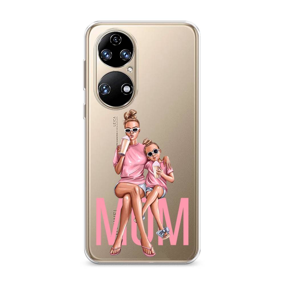 

Чехол Awog на Huawei P50 "Lovely mom", Синий;бежевый;розовый, 6104950-7