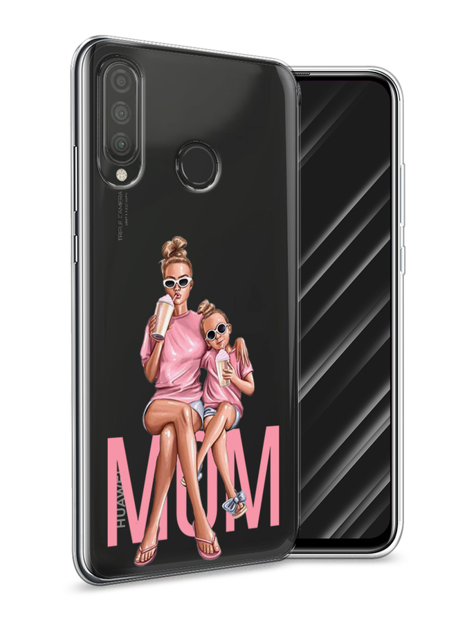 

Чехол Awog на Huawei P30 Lite "Lovely mom", Синий;бежевый;розовый, 67950-7