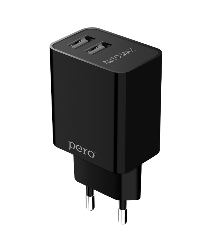 

Сетевое зарядное устройство PERO TC02 2USB 2.1A c кабелем Lightning черный