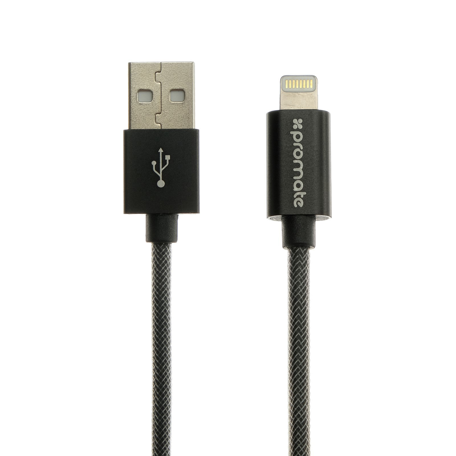 Кабель Promate linkMate-LTF2 USB - Lightning MFI, 2 м, Black