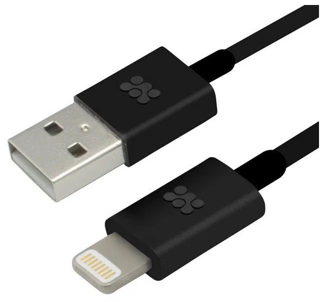 Кабель Promate linkMate-LT USB - Lightning MFI, 1.2 м, Black