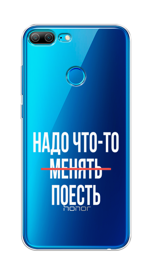 

Чехол на Honor 9 Lite "Надо что-то поесть", Белый;красный, 64250-6