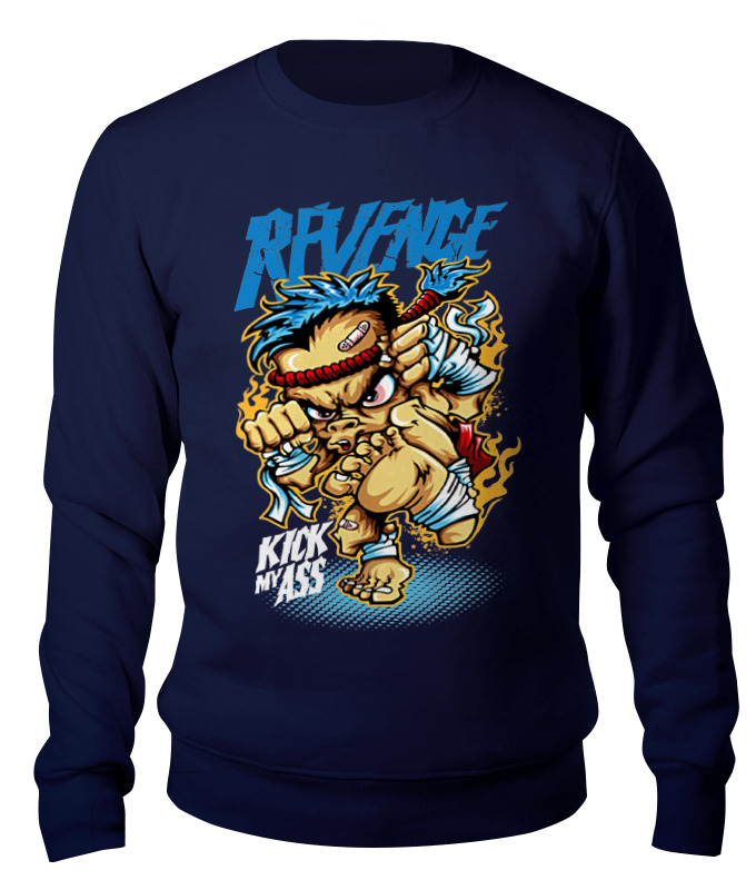 

Свитшот унисекс Printio Revenge синий 2XL, Revenge