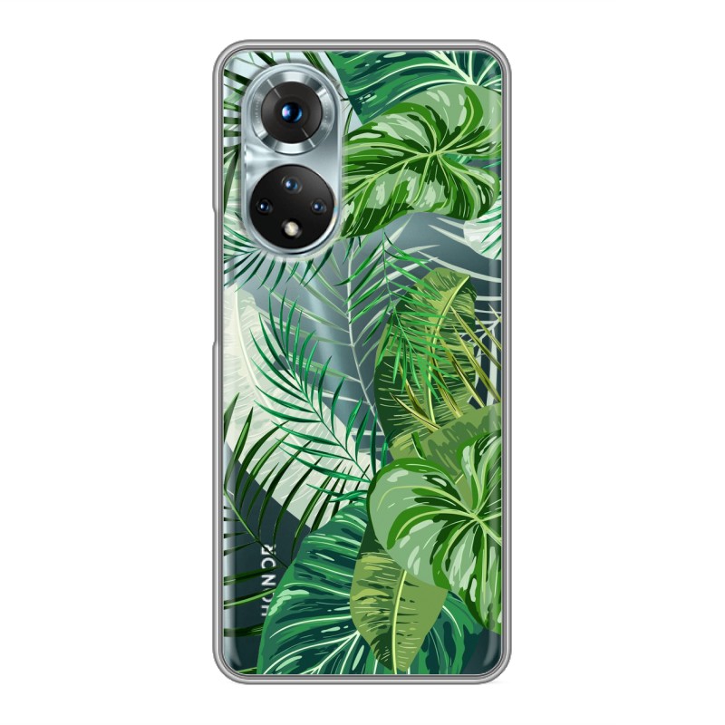 фото Силиконовый чехол для huawei honor 50 / huawei nova 9 зеленые листья 100gadgets