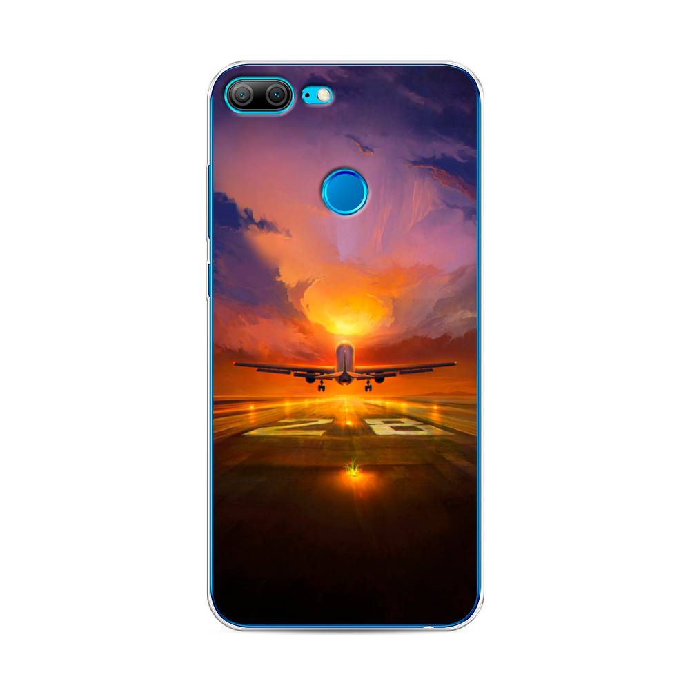 

Чехол для Honor 9 Lite "Самолет на посадке", Оранжевый;синий, 64250-6