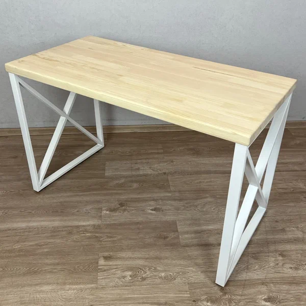 

Стол кухонный Solarius Loft 110х80х75, без шлифовки, белые ножки, Loft с крестообразными ножками 110х80х75