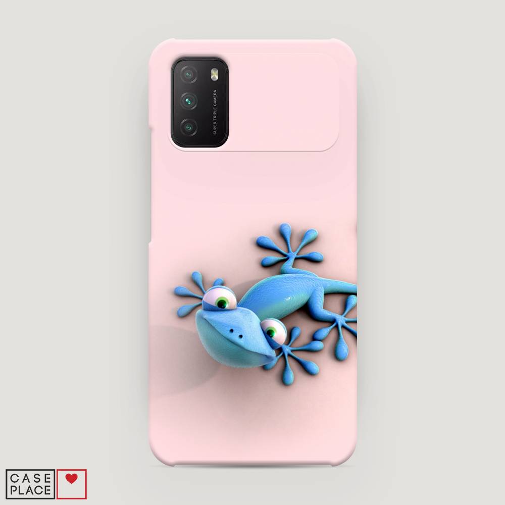 

Пластиковый чехол "Голубая ящерка" на Xiaomi Poco M3, 39520-1