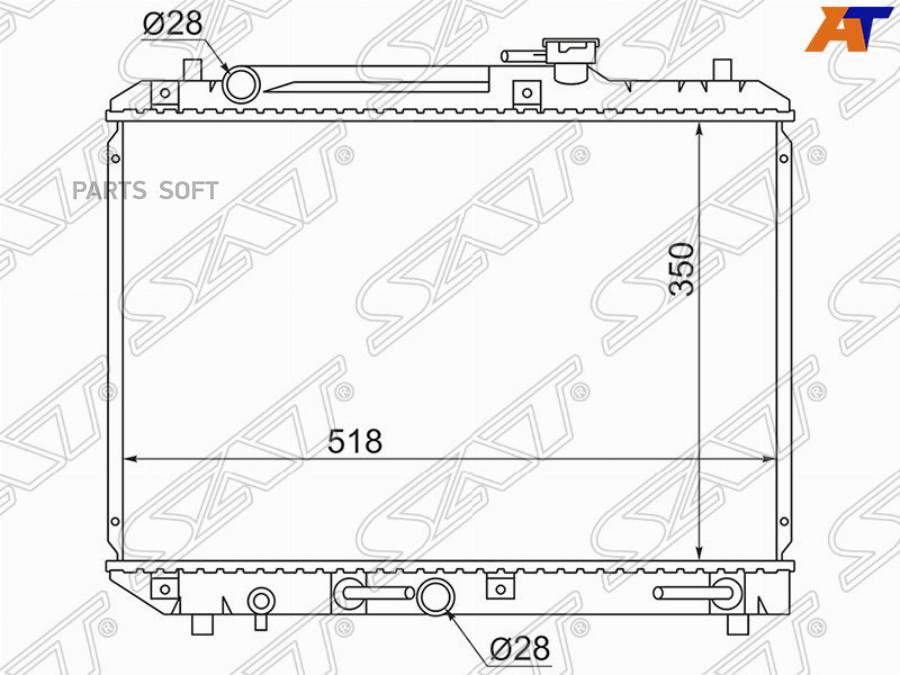 Радиатор Suzuki Cultus/Baleno/Esteem G##1s 95-98 Sat арт. SK0002